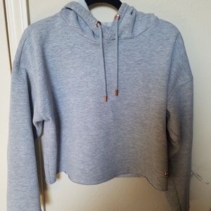 Cute Cropped Gray Hoodie